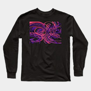 Pink and Blue Long Sleeve T-Shirt